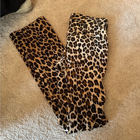 Frame- NWT Velvet Leopard Mini Boot Cut Pants - Picture 3 of 7